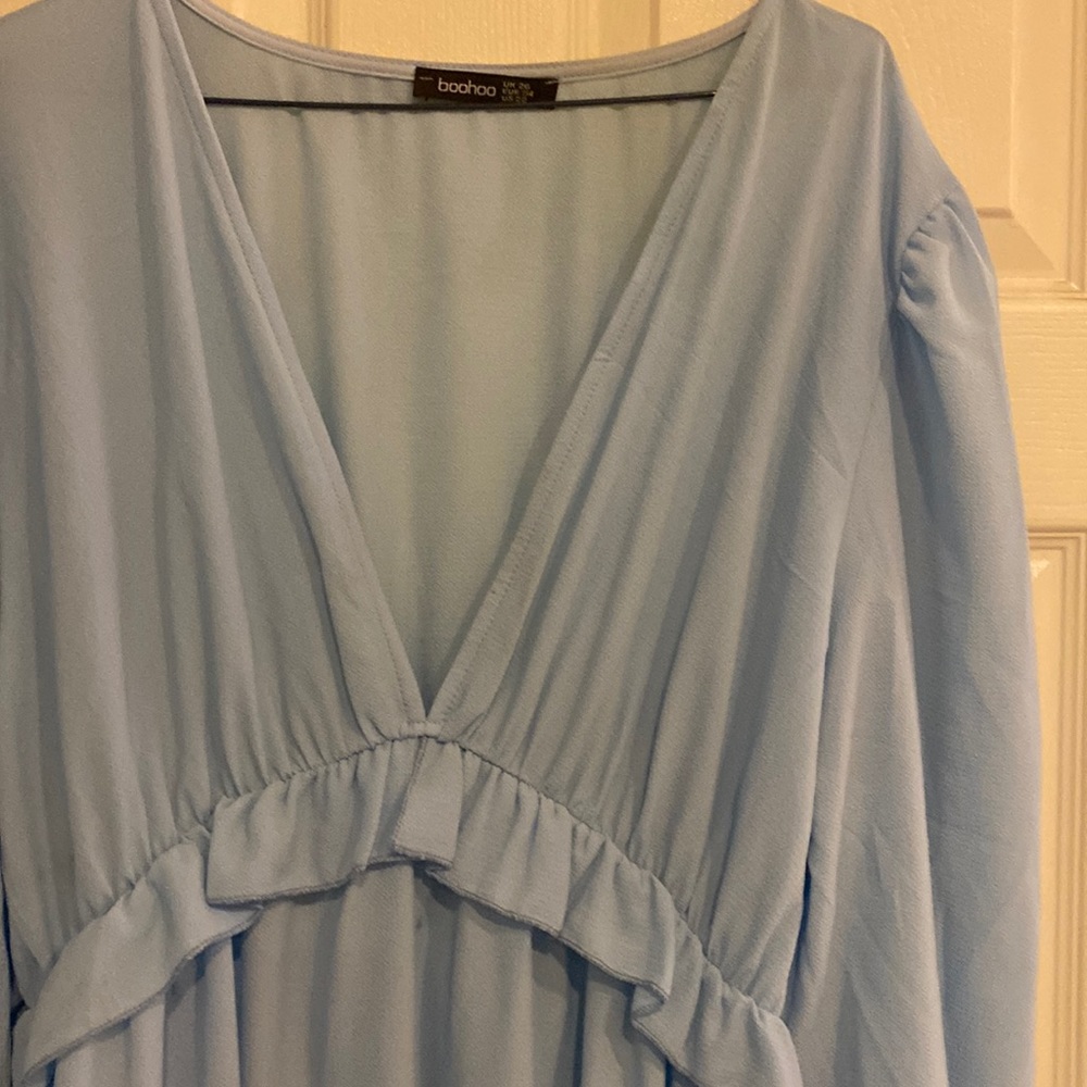 Boohoo Dress Light (Baby) Blue Size 22.
